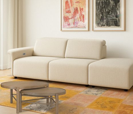 ספה מעוצבת עם ריקליינרים – דגם 3001