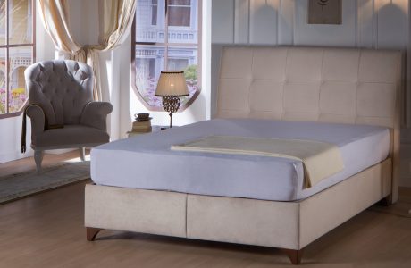 מיטה מרופדת זוגית – ארגזי מצעים