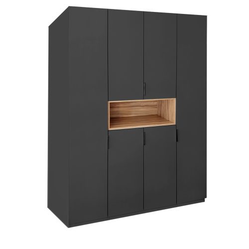 ארון דלתות פתיחה עם תא פתוח מעוצב