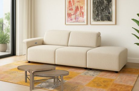 ספה מעוצבת עם ריקליינרים – דגם 3001