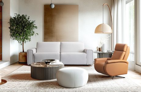 ספה וכורסה מעוצבות עם ריקליינרים