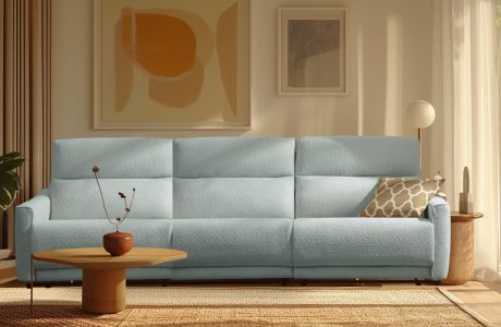 ספה 3 מטר מעוצבת עם ריקליינרים