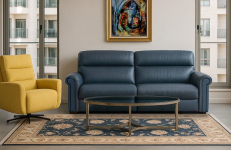 מערכת ישיבה יוקרתית מעור – בעיצוב מסורתי