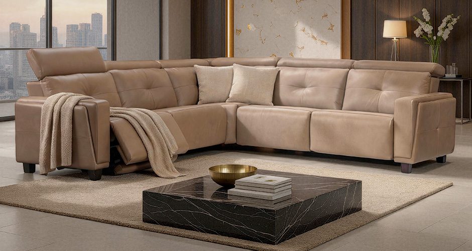 מערכת ישיבה פינתית עם ריקליינרים – F90