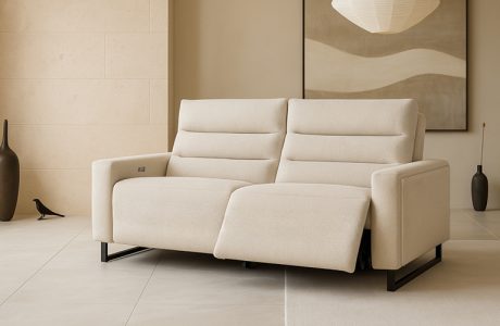 ספה מעוצבת עם ריקליינרים – F98