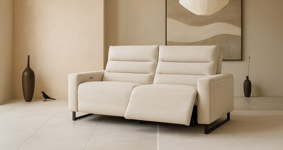 ספה מעוצבת עם ריקליינרים – F98