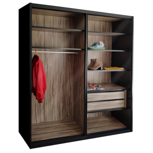 ארון הזזה שקוף יוקרתי – 180 רוחב