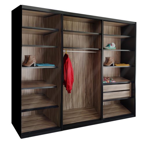 ארון הזזה שקוף יוקרתי – 3 דלתות