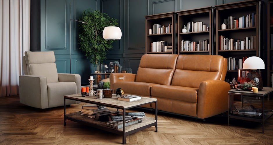 ספת עור עם ריקליינרים – סדרה 7000