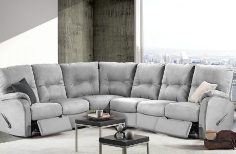 מערכת ישיבה פינתית עם ריקליינר 8099