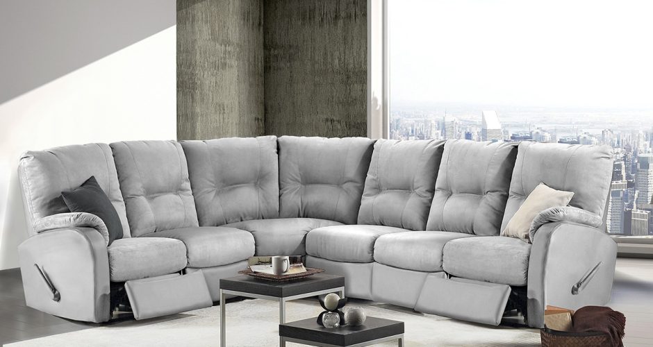 מערכת ישיבה פינתית עם ריקליינר 8099