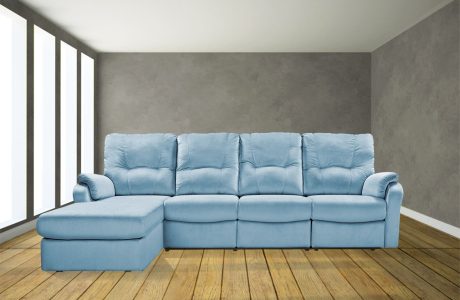 ספת שזלונג מעוצבת עם ריקליינרים 8099