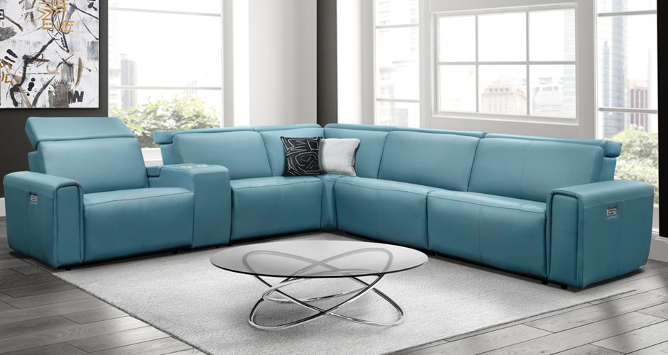 מערכת פינתית עם ריקליינרים